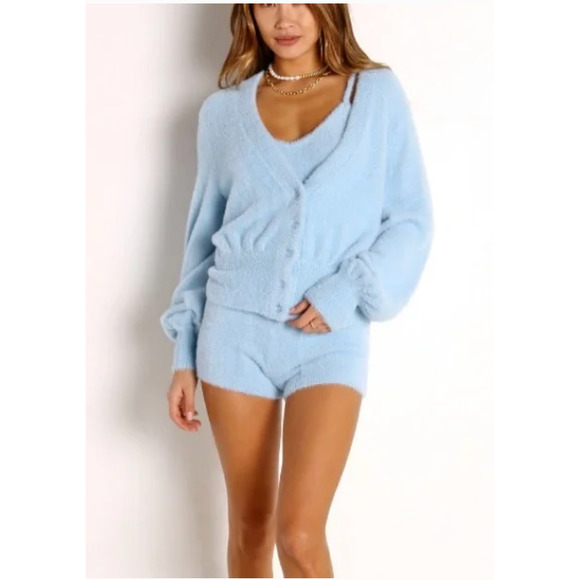 New L*SPACE Daydreamin Cardigan in Sky Blue‎ Small - Picture 1 of 5